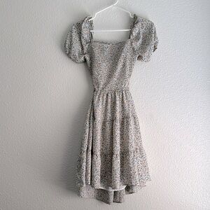 Slit back flower dress